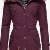 Marikoo Parkas Winterparka Dames Wijnrood