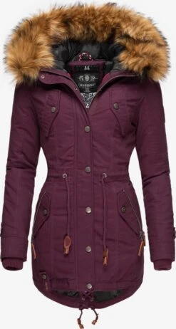 Marikoo Parkas Winterparka Dames Wijnrood