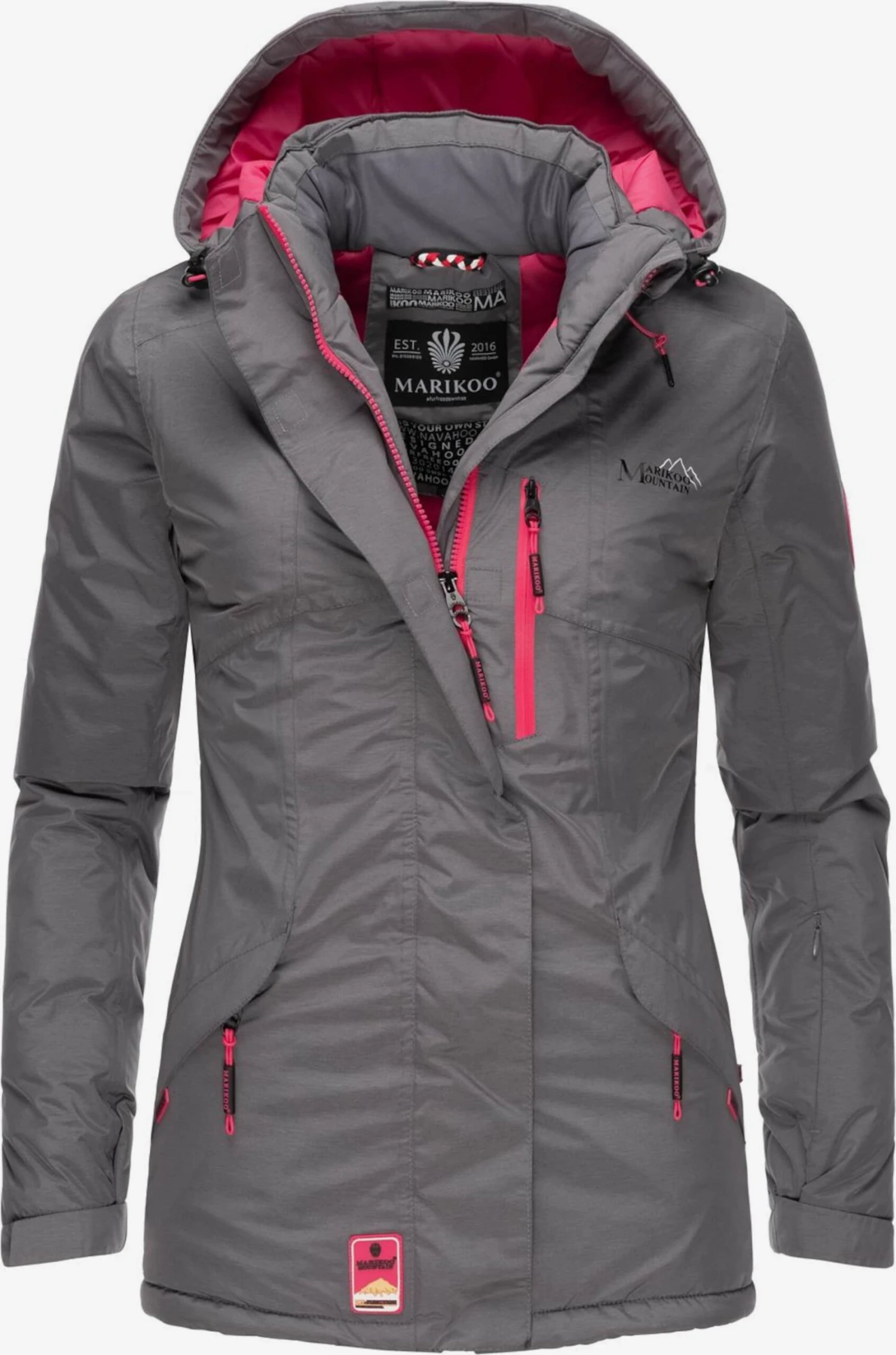Marikoo Outdoor Jassen Functionele Jas Rabeaa Dames Grijs 1 Marikoo Outdoor Jassen Functionele Jas Rabeaa Dames Grijs