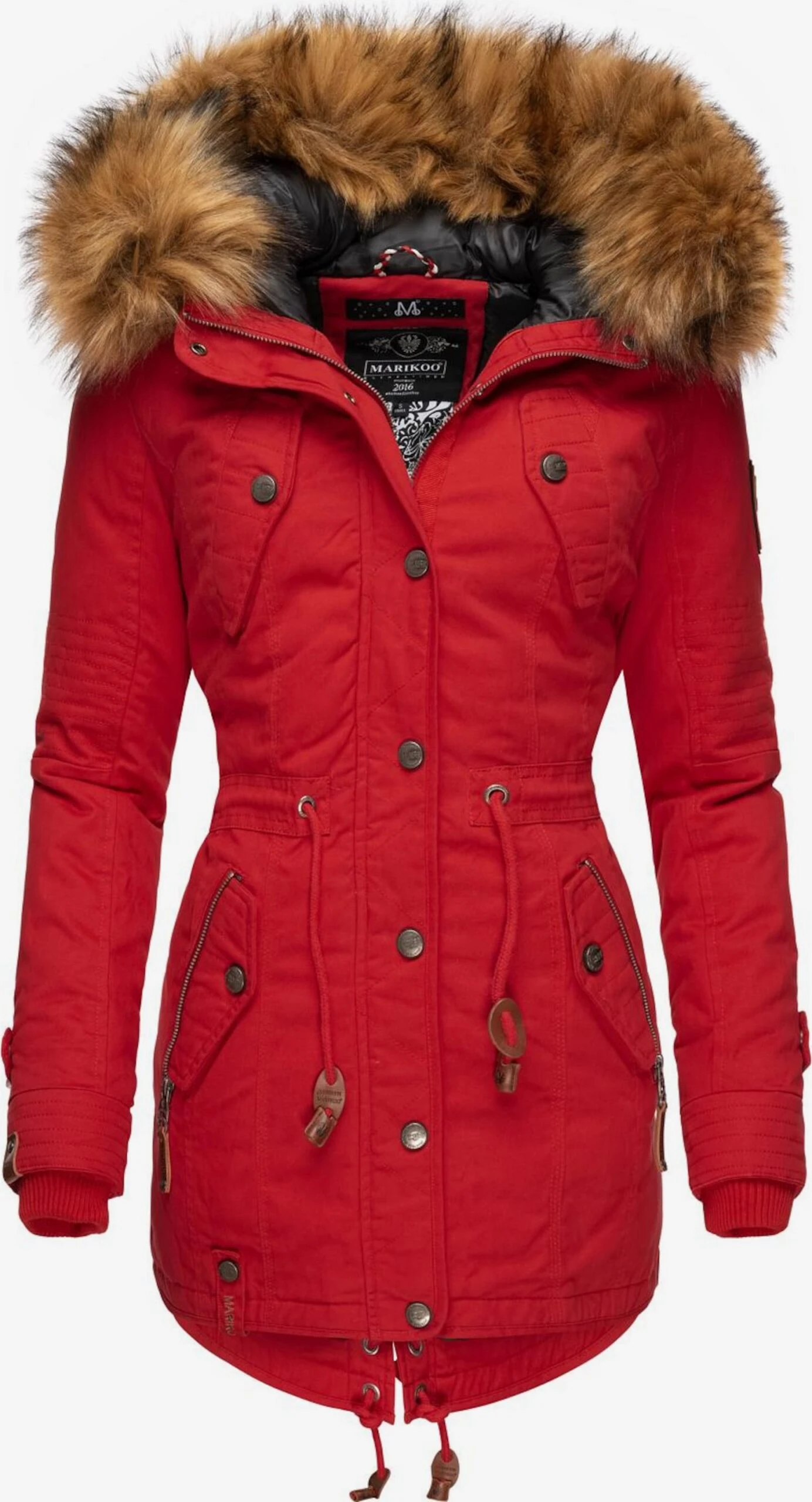 Marikoo Parkas Winterparka La Viva Dames Lichtrood 1 Marikoo Parkas Winterparka La Viva Dames Lichtrood