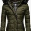 Marikoo Winterjassen Winterjas Unique Dames Olijfgroen