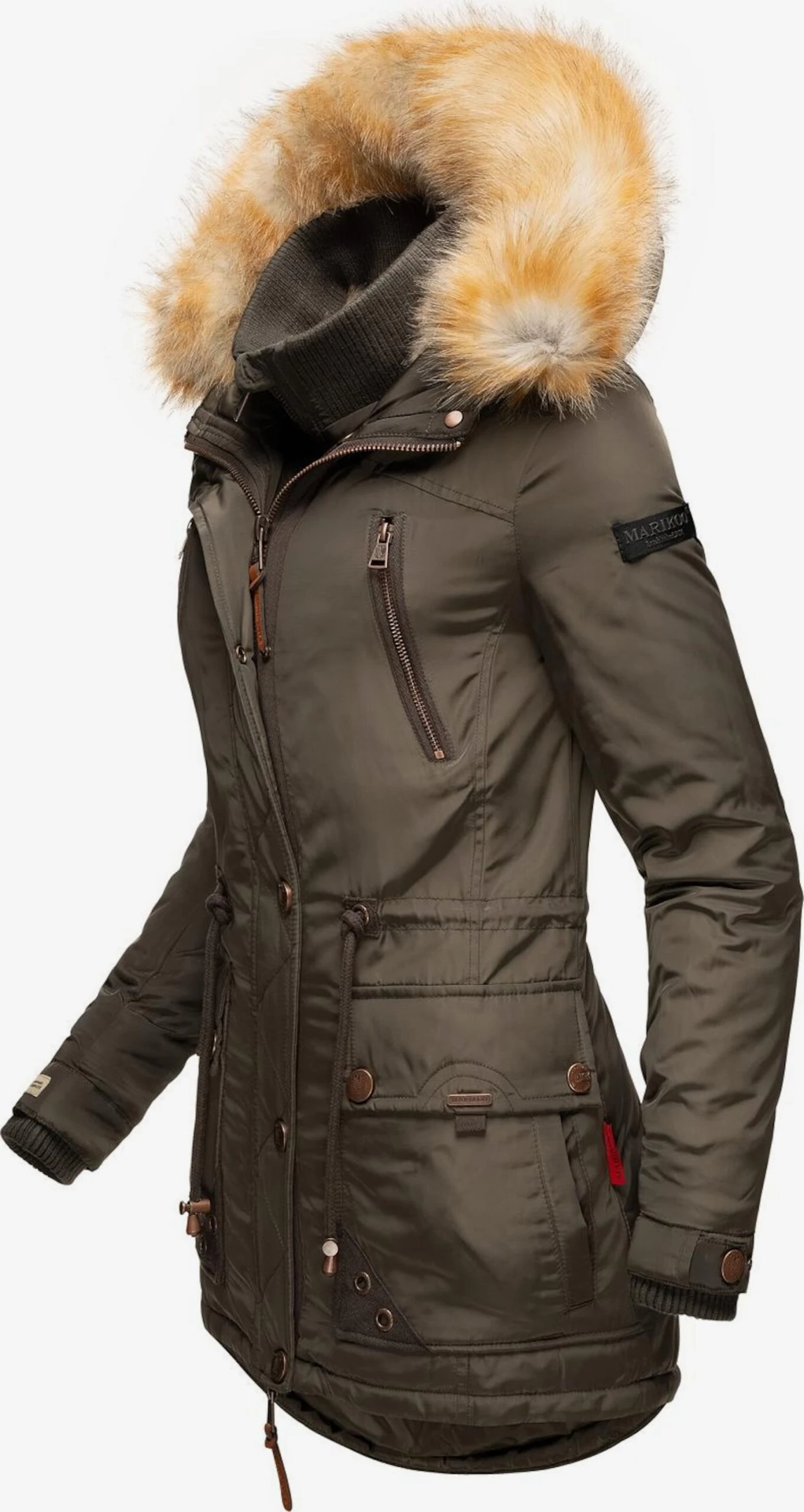 Marikoo Parkas Winterparka Grinsekatze Dames Groen 3 Marikoo Parkas Winterparka Grinsekatze Dames Groen - Afbeelding 3