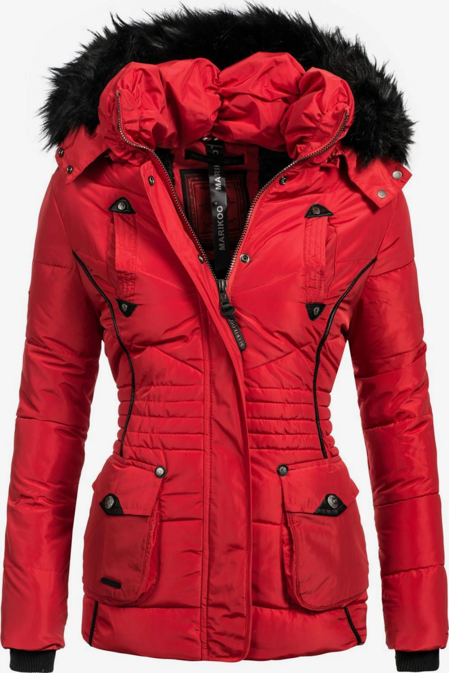 Marikoo Winterjassen Winterjas Vanilla Dames Rood 1 Marikoo Winterjassen Winterjas Vanilla Dames Rood