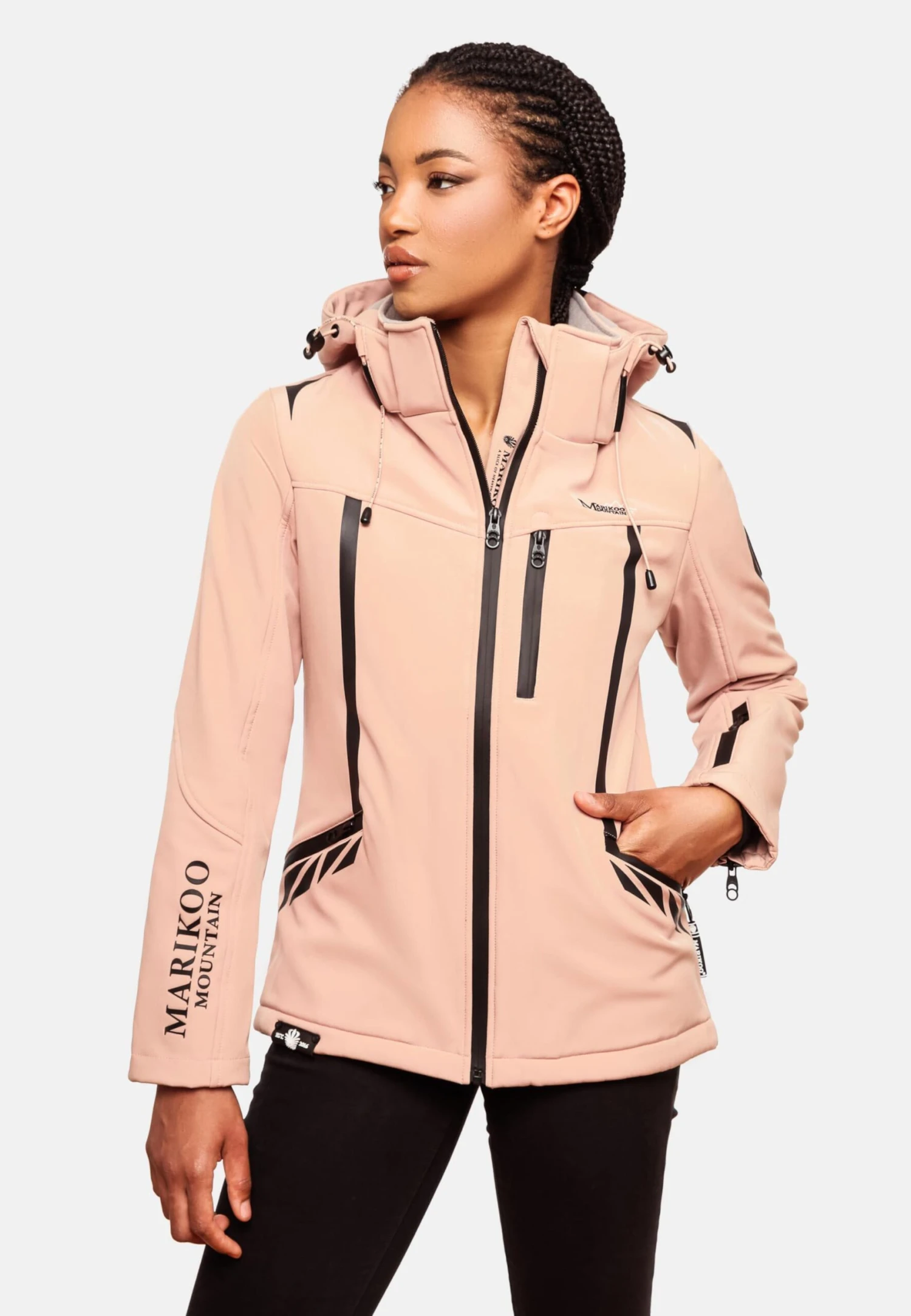 Marikoo Winterjassen Winterjas Dames Roze 6 Marikoo Winterjassen Winterjas Dames Roze - Afbeelding 6
